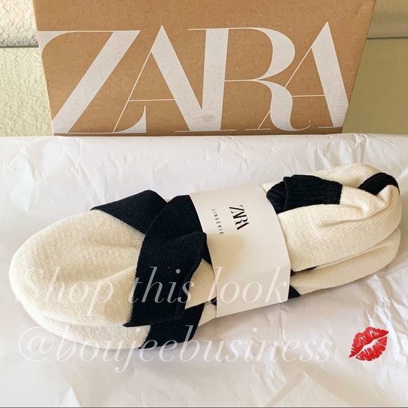 ZARA Contrast Knit Slippers - Picture 5 of 5
